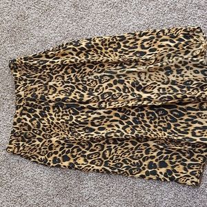 Motel Leopard Print Midi Skirt